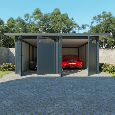 Garage Toit Plat pour 2...