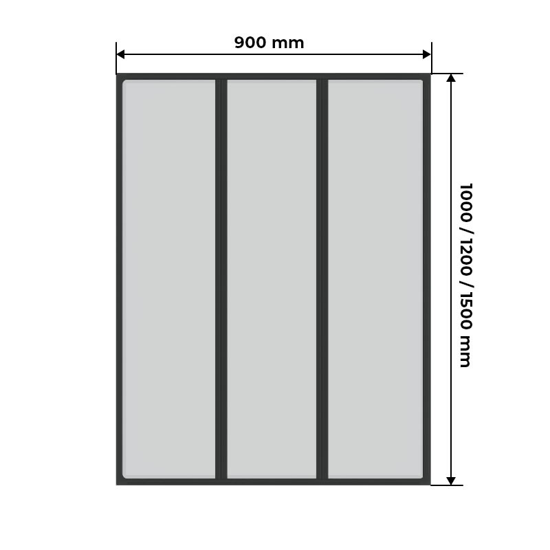 Mesures Enseemble de 3 Verrieres Acier Type Atelier