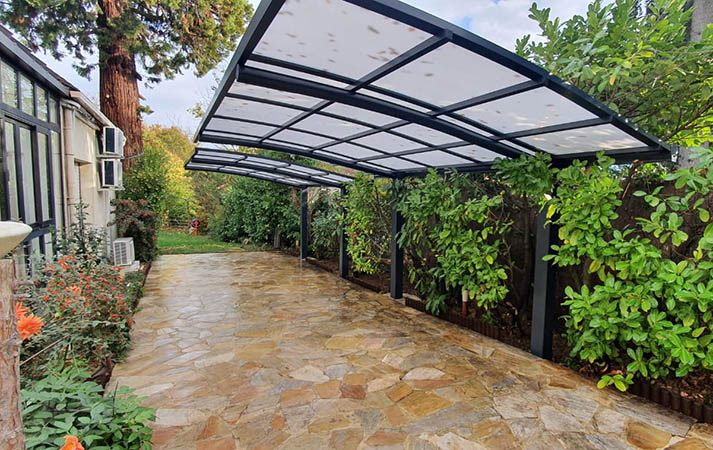 Carport Aluminium 2 Poteaux 5000 x 3000 mm