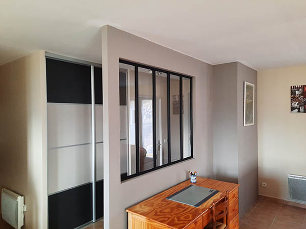 Ensemble de 4 Verrières Acier Type Atelier