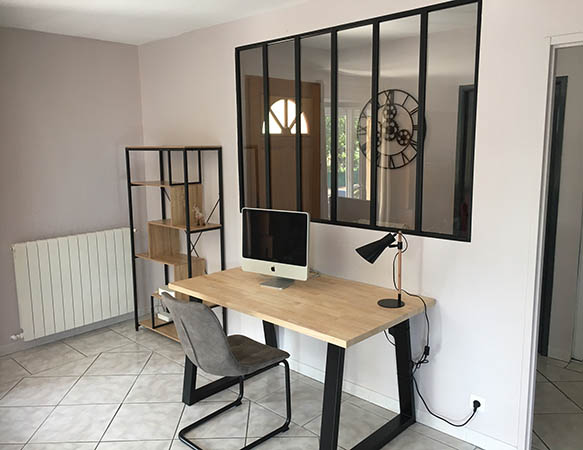 Ensemble de 6 Verrières Acier Type Atelier 2