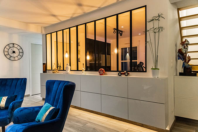 Ensemble de 6 Verrières Acier Type Atelier 3