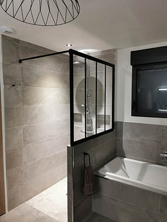 Paroi de Douche Type Atelier Sur Mesure