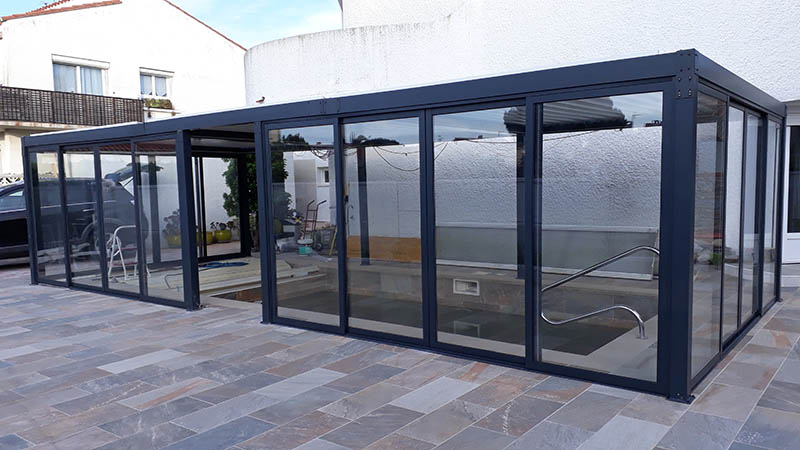 Pergolanda Toit Plat Toute Fermée 6x3 m